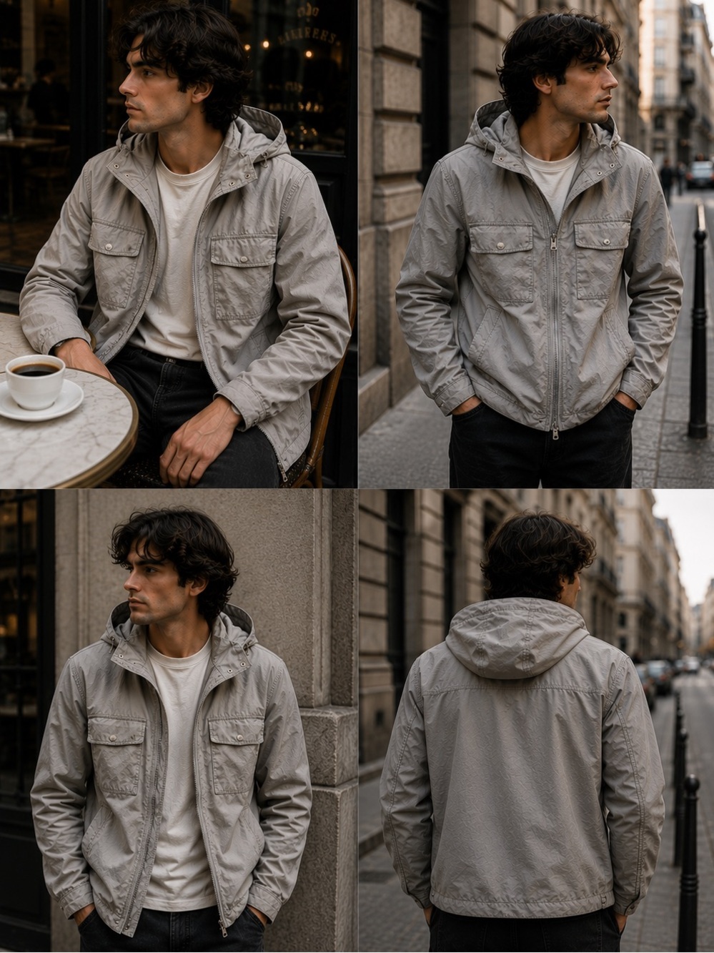 Lucky Brand Gray Hooded Jacket